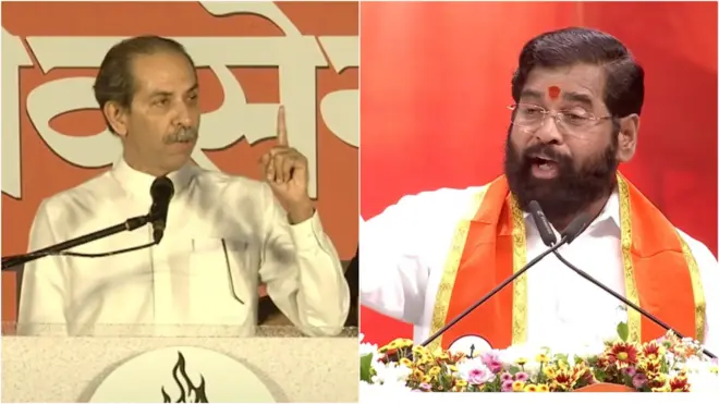 उद्धव ठाकरे आणि एकनाथ शिंदे