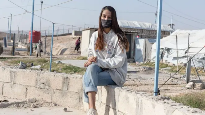 Şamima Begüm Suriye'de bir kampta kalıyor. Fotoğraf 2021'de çekildi.