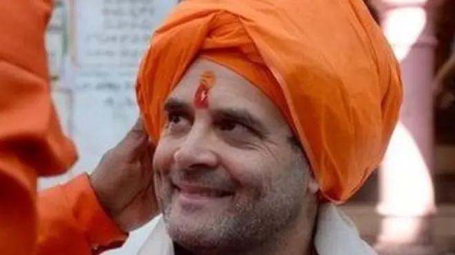 राजस्थान में चुनाव प्रचार कर रहे राहुल गांधी ने पुष्कर के ब्रह्मा मंदिर में पूजा की