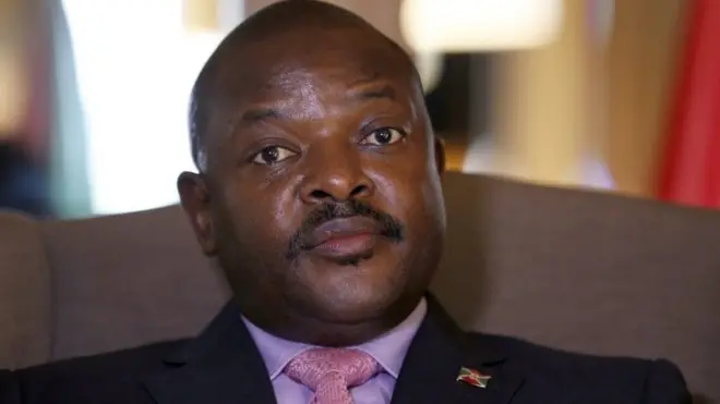 Burundi's President Pierre Nkurunziza, file