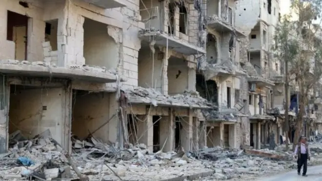 شامی حکومت نے روس کی مدد سے گذشتہ ماہ باغیوں کے زیرِ قبضہ علاقوں میں بمباری کی تھی