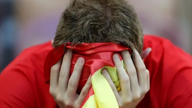 Для болельщиков сборной Испании итог матча стал полной неожиданностью