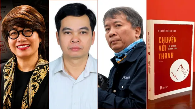 Từ trái qua: bà Nguyễn Thúy Hằng, ông Đào Bá Đoàn, ông Nguyễn Văn Yên (nhà văn Yên Ba) vừa bị khởi tố
