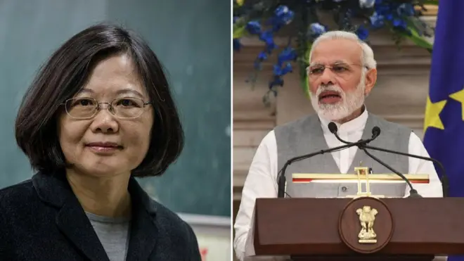ताइवान की राष्ट्रपति और भारतीय प्रधानमंत्री