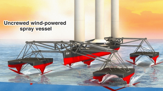 Graphic: How unmanned ships could be used to 'brighten' clouds and reflect sunlight