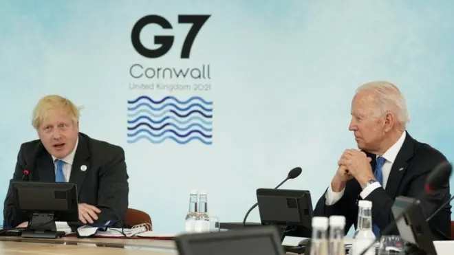 Boris Johnson e Joe Biden estão entre as autoridades reunidas na Inglaterra durante a cúpula do G7