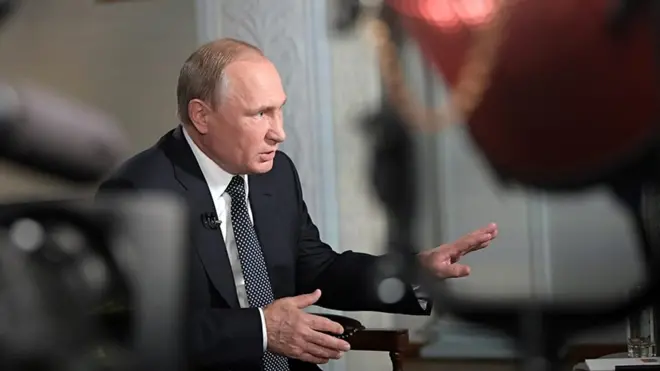 Владимир Путин во время интервью Fox News