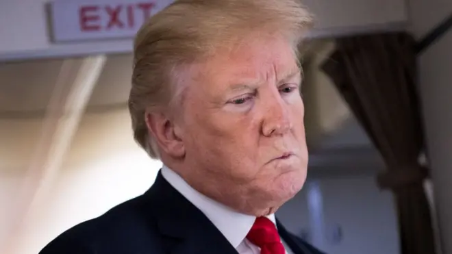 Donald Trump Air Force One'da