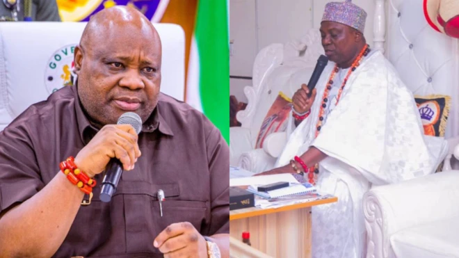 Gómìnà Ademola Adeleke àti Aragbiji ti ìlú Iragbiji, Oba AbdurRasheed Olabomi