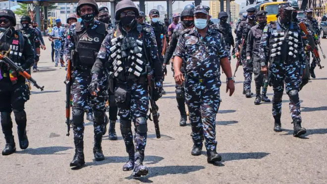 Aworan awọn ọlọpaa Naijiria.