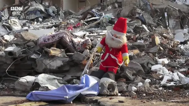 北京房屋被拆后的废墟