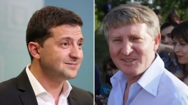 Украина президенти Владимир Зеленский ва тадбиркор Ринат Ахметов