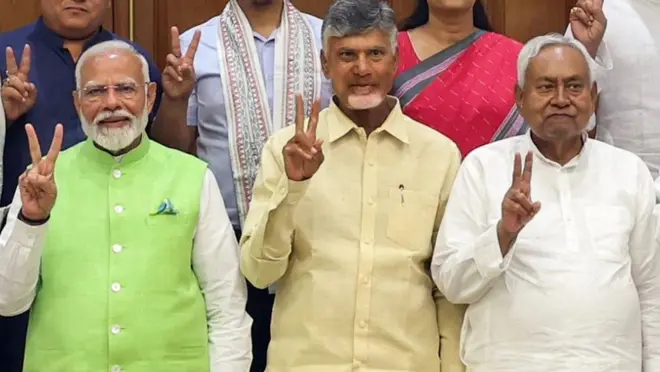 पीएम मोदी, नीतीश कुमार चंद्र बाबू नायडू