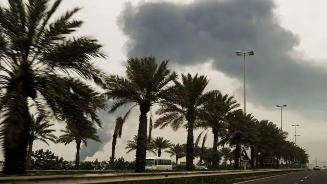 ਈਰਾਨ ਵੱਲੋਂ ਖਾੜੀ ਮੁਲਕਾਂ ਉੱਤੇ ਕੀਤੇ ਹਵਾਈ ਹਮਲੇ ਦੀ ਤਸਵੀਰ