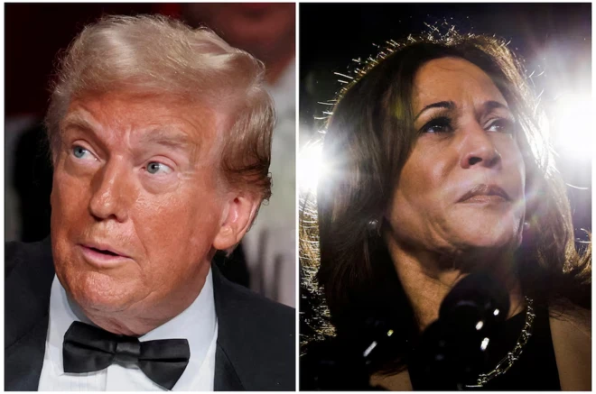 Ông Trump, bà Harris 