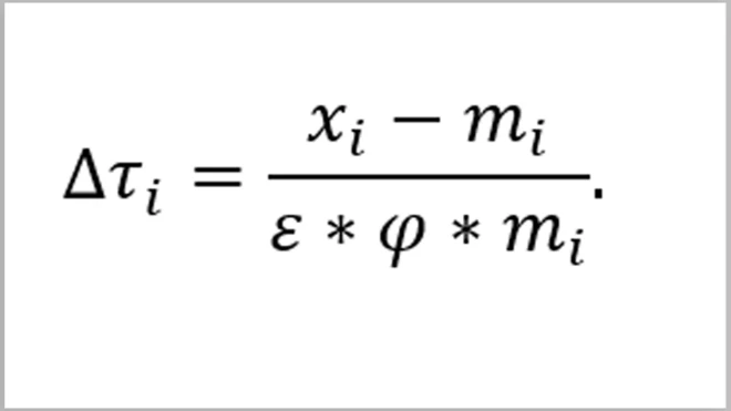 Una captura de pantalla de la fórmula que compartió la casa Blanca.