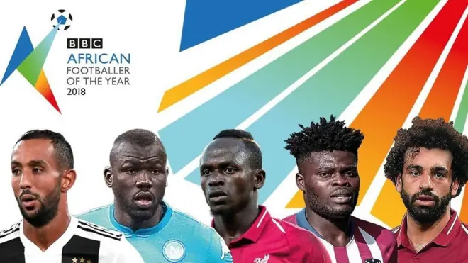 Medhi Benatia, Kalidou Koulibaly, Sadio Mane, Thomas Partey and Mohamed Salah (from left to right) are the nominees