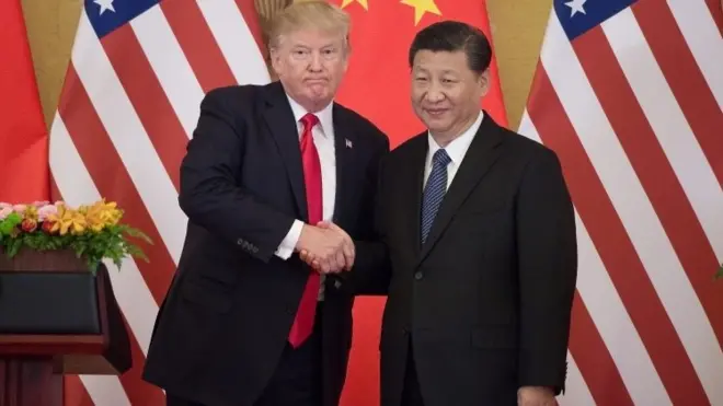 الرئيس الامريكي دونالد ترامب ونظيره الصيني شي جينبينغ (أرشيف)