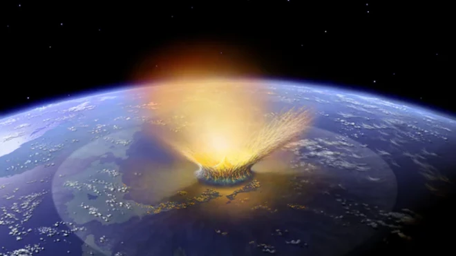 ภาพจำลองอุกกาบาตล้างโลก