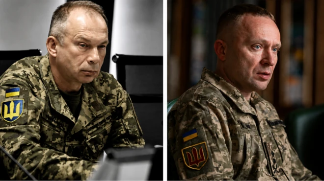 Александр Сырский (солдо) жана Михаил Драпатый 