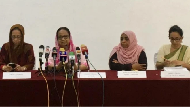 මුස්ලිම් කාන්තා නියෝජිත සංවිධාන මාධ්‍ය හමුවක