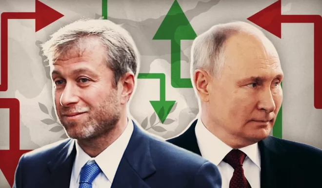 Roman Abramovich et Vladimir Poutine