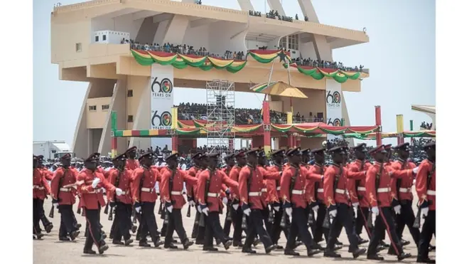 Des éléments de l'armée ghanéenne. Le pays dément un accord accordé aux américains pour l'installation d'une base.