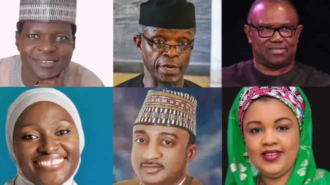 Six vice presidential candidates