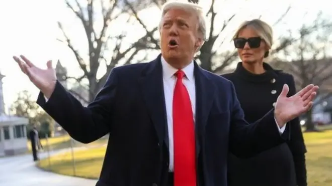 Donald Trump and his wife Melania. Photo: 21 January 2021