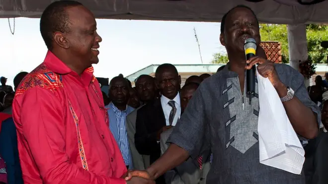 Bw Kenyatta na Bw Odinga waliwania tena mwaka 2013