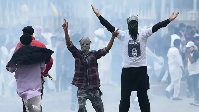 કાશ્મીરમાં વિરોધ પ્રદર્શન