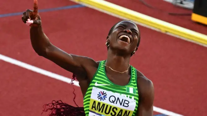 Tobi Amusan afta she win 100m hurdles gold for di World Athletics Championships for Eugene