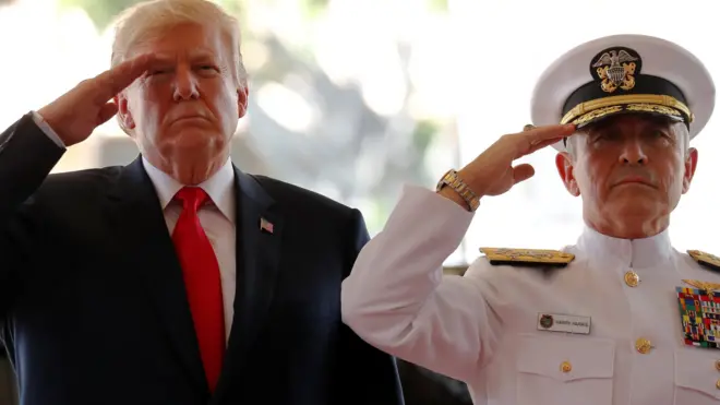 特朗普和美军太平洋舰队哈里斯