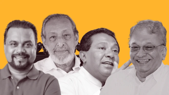Wimal Weerawansa, Vasudewa Nanayakkara, SB Dissnayanake, Lakshman Kiriella