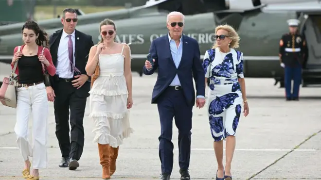 ကမ့်ဒေးဗစ် အပန်းဖြေစံအိမ်မှာ ဘိုင်ဒင်မိသားစု စုံညီ