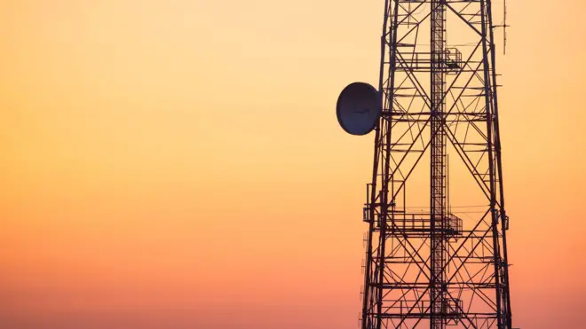 communication tower for broadcasting