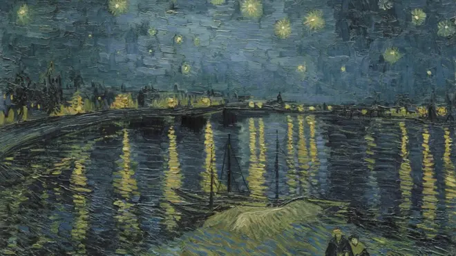 本次畫展上展出的《羅納河上的星月夜》（ Starry Night Over the Rhone）