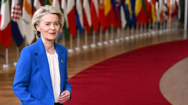 Урсула фон дер Ляйен во время саммита в четверг
