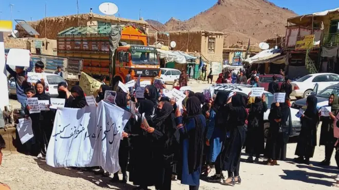 اعتراض زنان در غزنی 