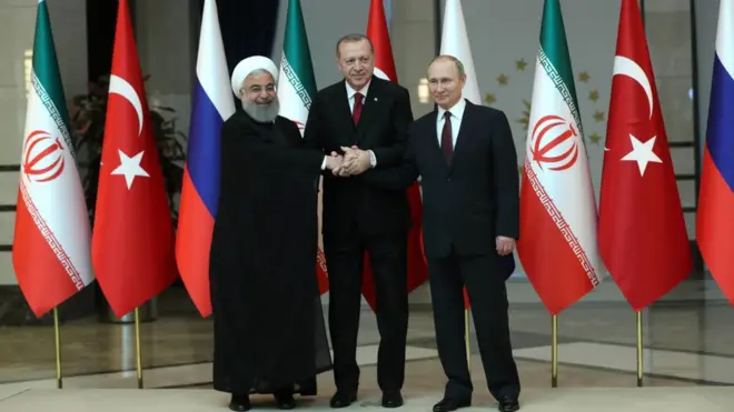 Лидеры Турции, России и Ирана встречались совсем недавно, 4 апреля, для обсуждения мирного урегулирования в Сирии. Ракетные удары по Дамаску Анкара приветствовала