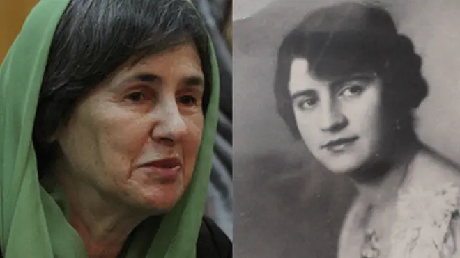 ملکه ثریا (ښۍ خوا) او رولا غني