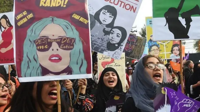 पाकिस्तान में महिलाओं के प्रदर्शन की फाइल फोटो