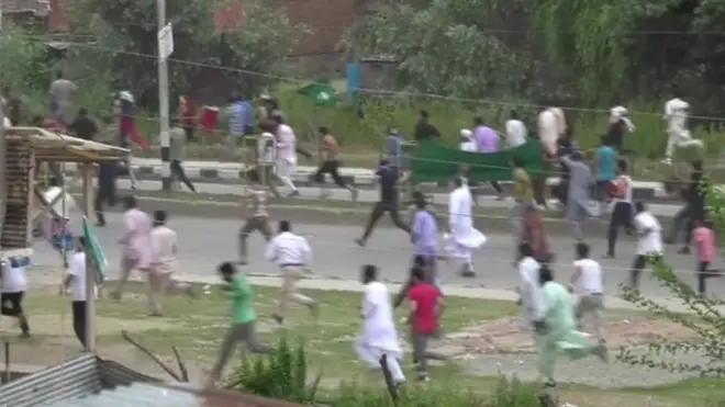 سرینگر میں مظاہرہ