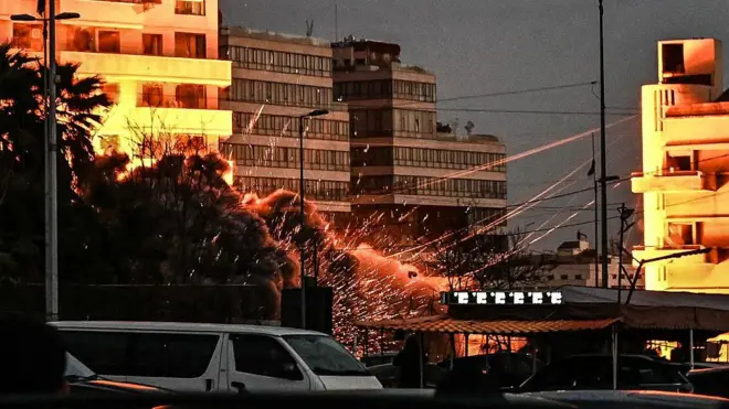 A fireball rises from the site of an Israeli airstrike that targeted a building in Beirut's Bashoura neighbourhood early on March 18, 2026. Lebanon was drawn into the Middle East war on March 2 when Iran-backed militant group Hezbollah launched rockets towards Israel in response to US-Israeli strikes that killed Iranian supreme leader Ayatollah Ali Khamenei.