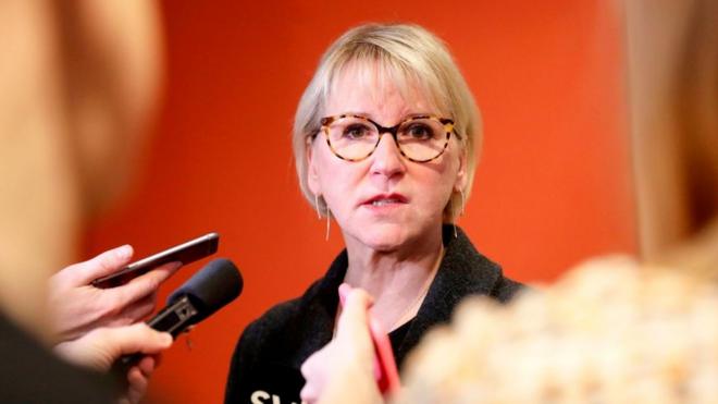 Margot Elisabeth Wallström​ es ula actual ministra de Asuntos Exteriores de Suecia.