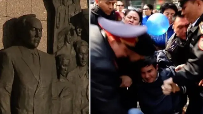 Nursultan, etiraz, kollaj