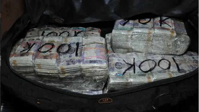 Bank notes seized by Essex Police during the operation
