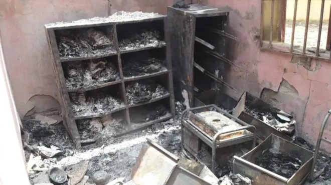 Aworan ọkan lara awọn ibi ti ina ọhun fọwọ ba