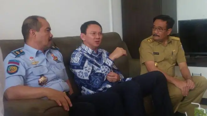 Wakil Gubernur Djarot Syaiful Hidyat langsung menemui Ahok di Penjara Cipinang.