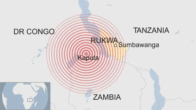 Mashuhuda wa tukio hilo walioko Magharibi mwa Tanzania wameiambia BBC kwamba mtikisiko huo ulisababisha taharuki kubwa miongoni mwa wakazi wa Rukwa.